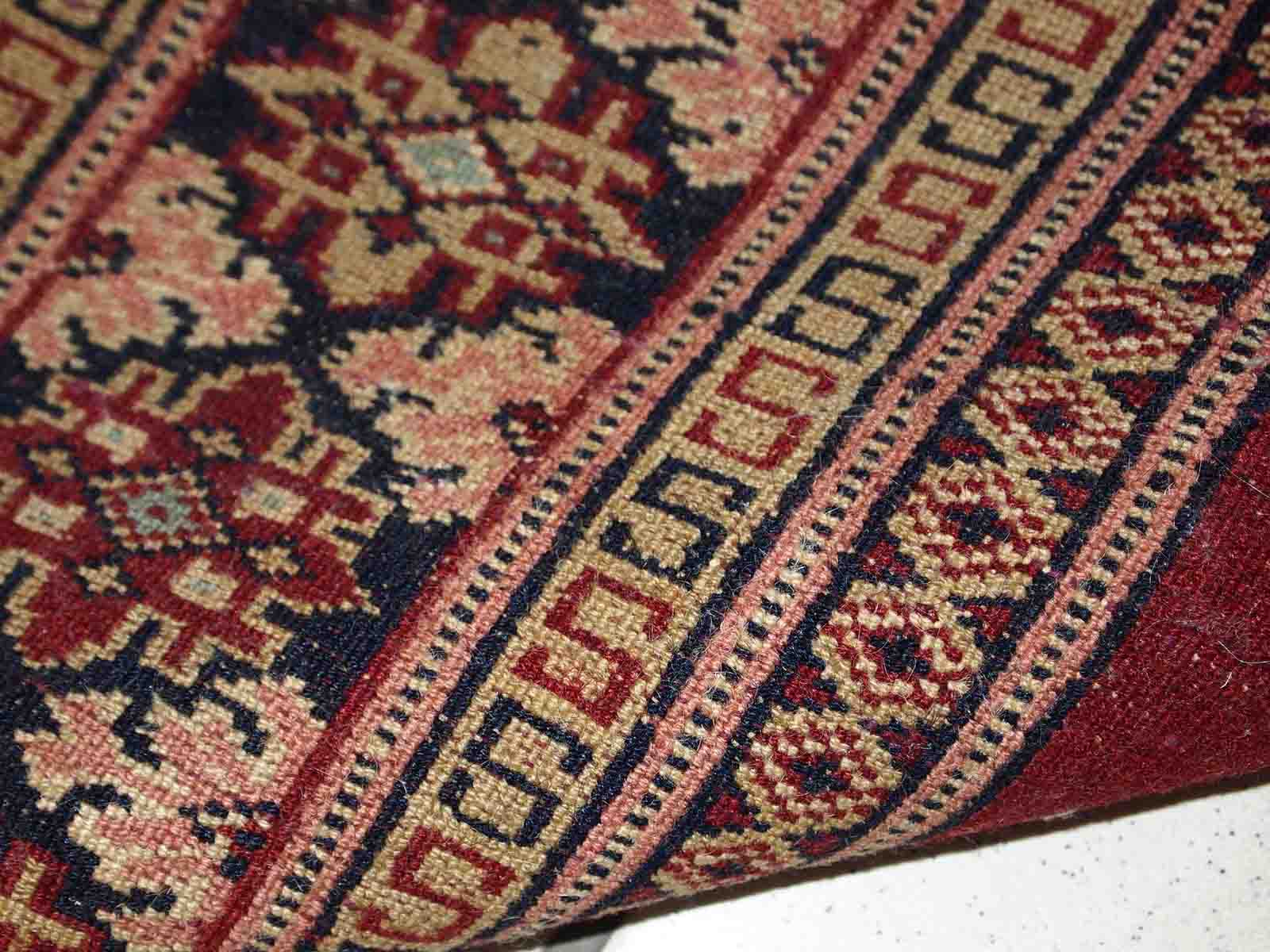 Vintage Pakistani carpet Lahore handmade 94cm x 178cm 1960s, 1C806