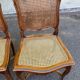 2 Louis XV style chairs in solid oak with rush seating from La Meublerie Meulin.