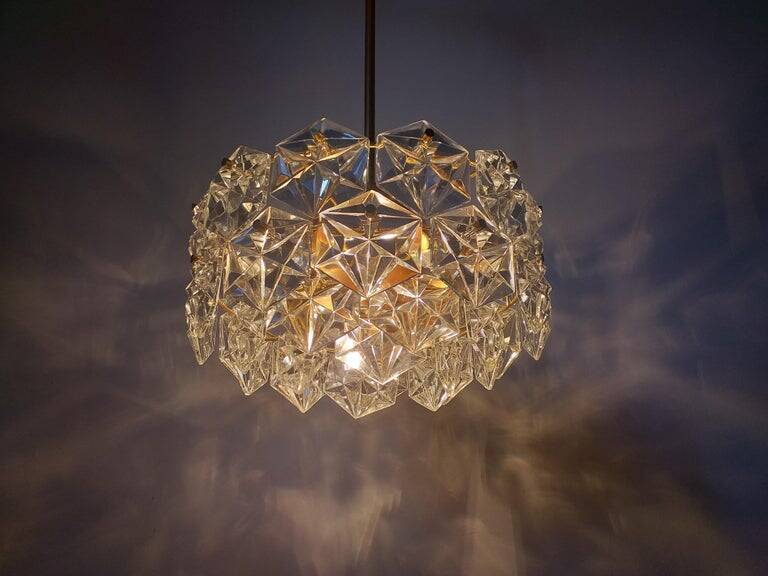 Chandelier en verre BIG des années 1970, Kinkeldey, Allemagne.