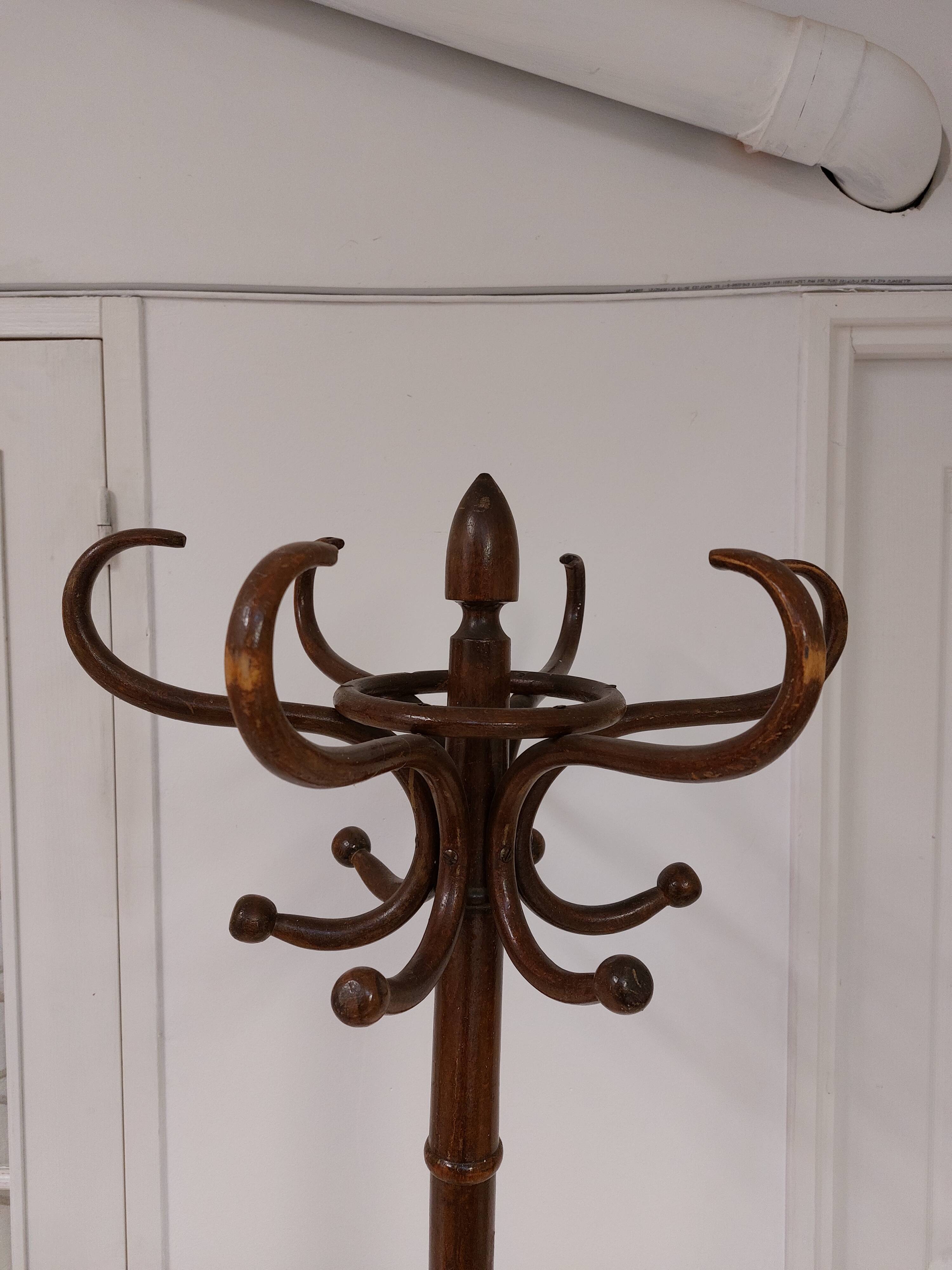 Porte-manteaux Perroquet en bois tourné