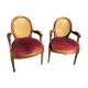 Paire de fauteuils style Louis XVI cannage
