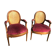 Paire de fauteuils style Louis XVI cannage