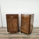 Pair of Art Decò walnut nightstands, 1940