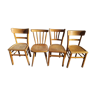 Lot de 4 chaise de bistrot  bois luterma, année 50/60