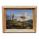Antique Painting  Animated Landscape Oil Painting on Wood Panel