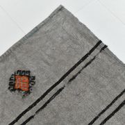 6x12 Gray & Black Modern Hemp Rug, 184x379Cm