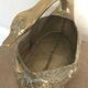Vintage swan pocket emptier cachepot in gilded brass