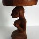Tabouret en bois sculpté Luba vintage
