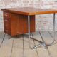 Bauhaus Writing Desk in Oak and Chrome attributed to Hynek Gottwald, Czechia, 1930s