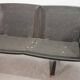 De Sede Black Leather Strap Stitched Three-Seat Sofa DS31. Switzerland, 60s
