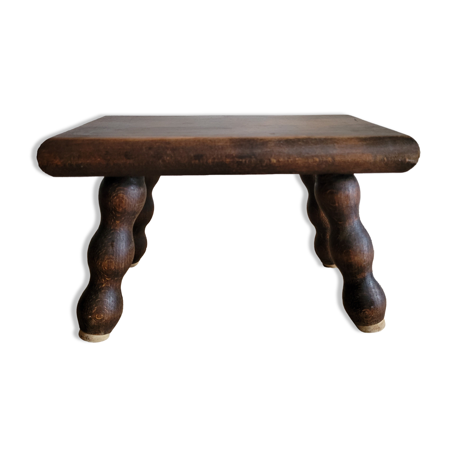 Tabouret avec pieds en bois tourné
