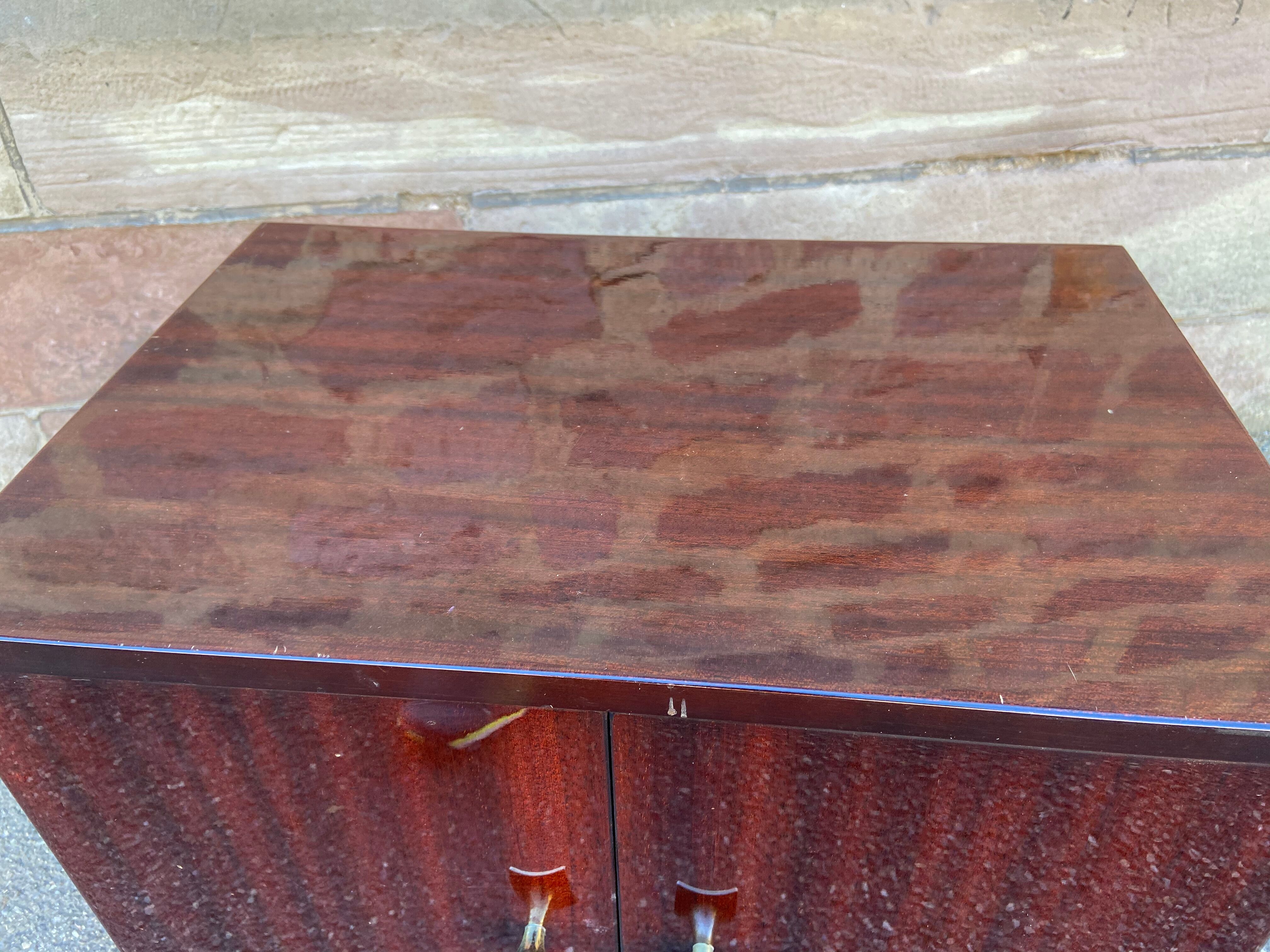 Bedside night table design 1960 vintage Scandinavian feet compass