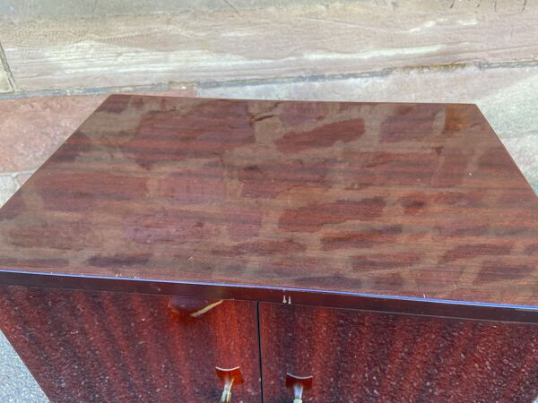 Chevet table de nuit design 1960 vintage scandinave pieds compas