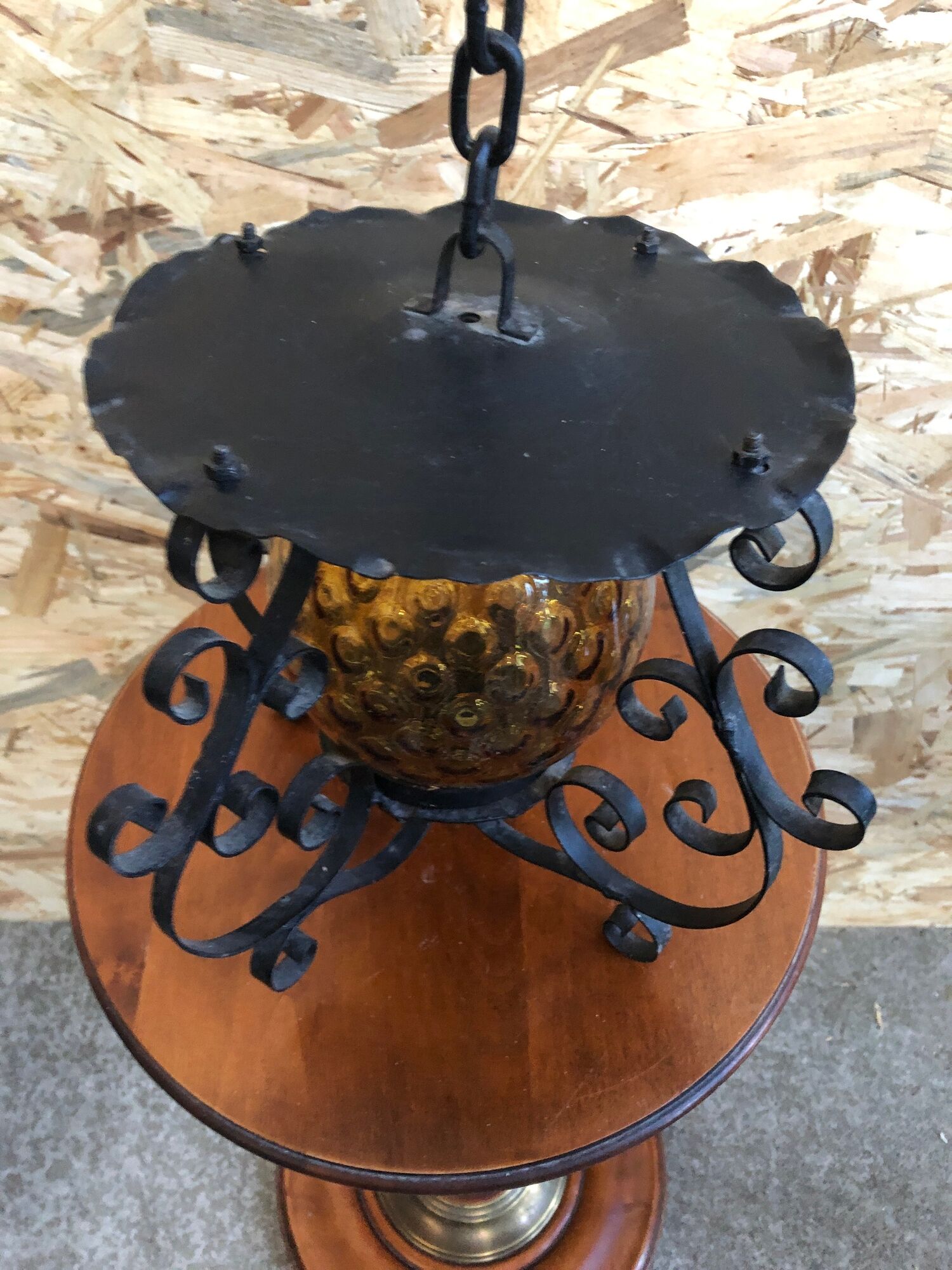 Old suspension lantern metal black