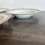 Set of three deep plates Limoges L.S. Floral Belle Époque decoration