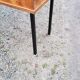 Buffet of the 60s in blond oak metal feet with square section