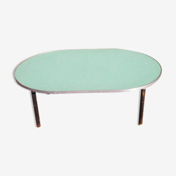 Oval school table for children, formica Mullca 1970