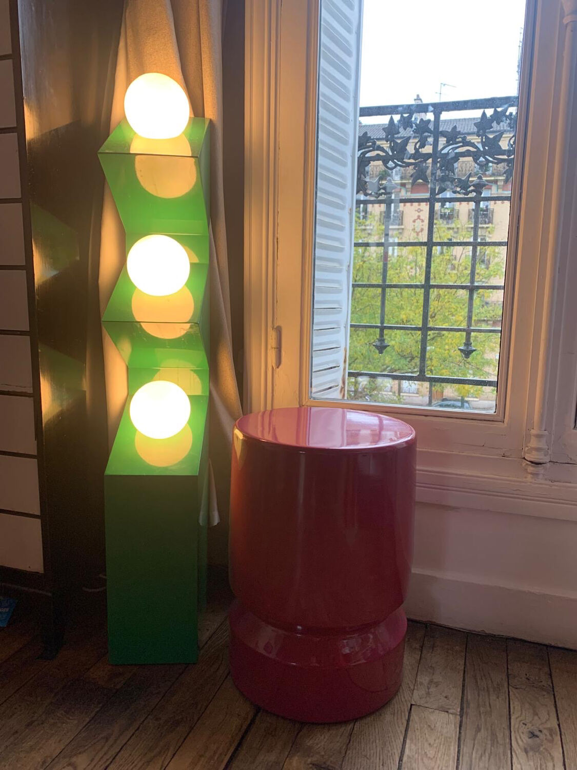 Axel green floor lamp Monoprix