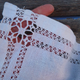 Old-handed white yarn embroidery days handmade
