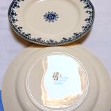 Assortment of 6 old blue flat plates