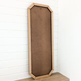 Miroir vintage octogonal en bois massif, rétro salle de bain salon couloir