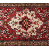 Vintage Red Wool Persian Rug Handmade Traditional Oriental Wool Runner Rug - 105x265cm