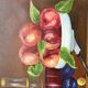 Still Life with Peaches & Grapes Oil on Canvas Signed M.TH. Barbié