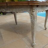 Extendable walnut table Louis XV style – Totally restored