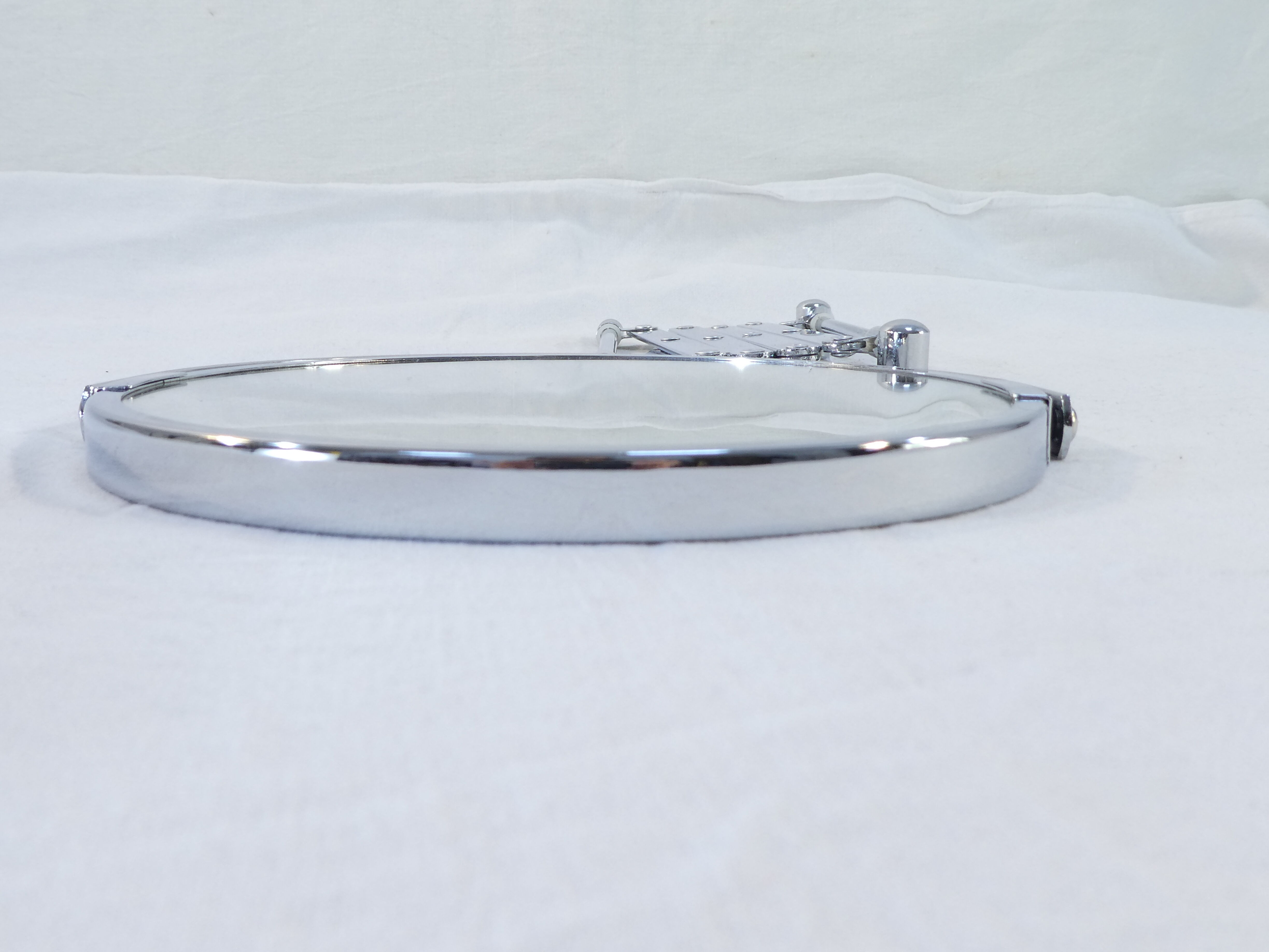 Vintage metal accordion wall mirror