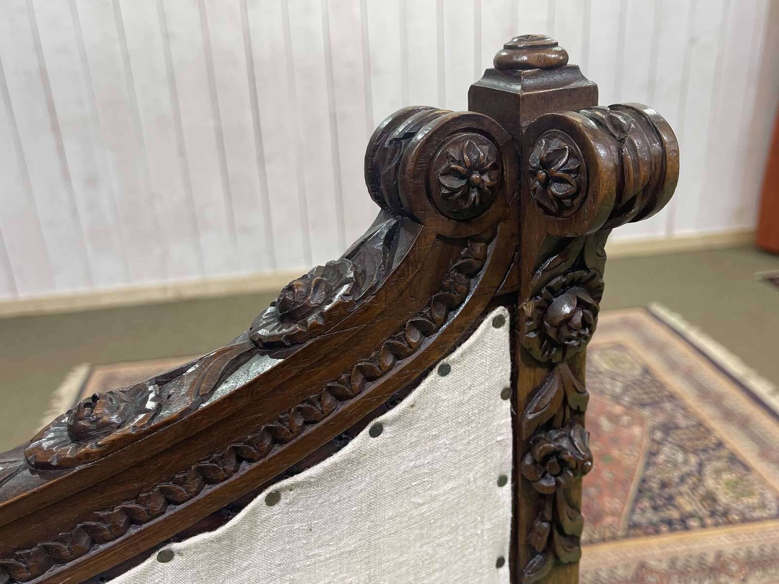 Walnut fireplace screen from the early 20th century