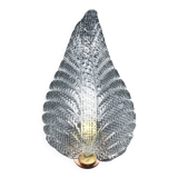 Wall light Trasparent Jewel Murano Glass Leave by Barovier e Toso, 1950s
