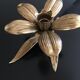 70s brass flower candlestick