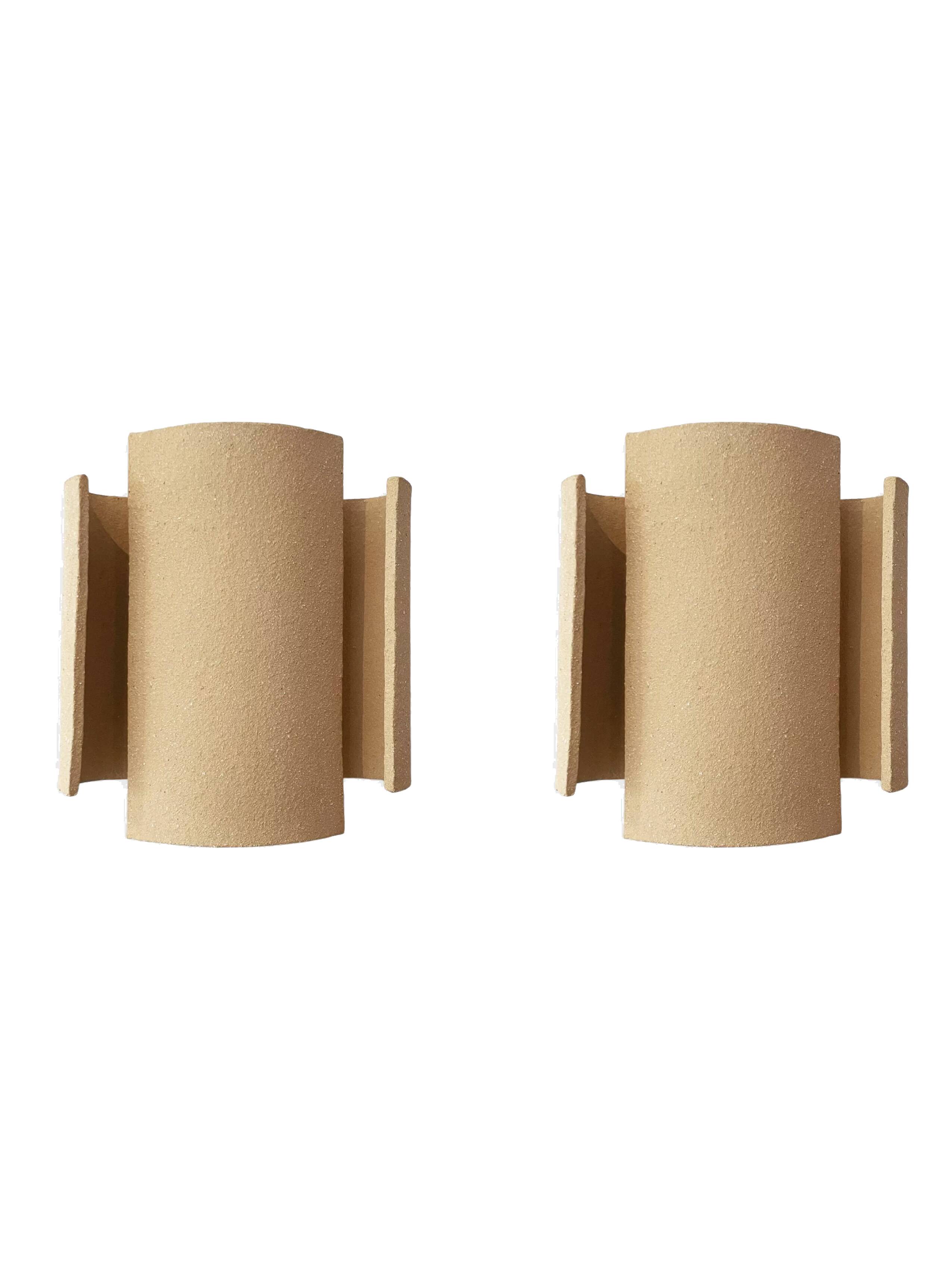 Set of 2 red TILE wall lights.