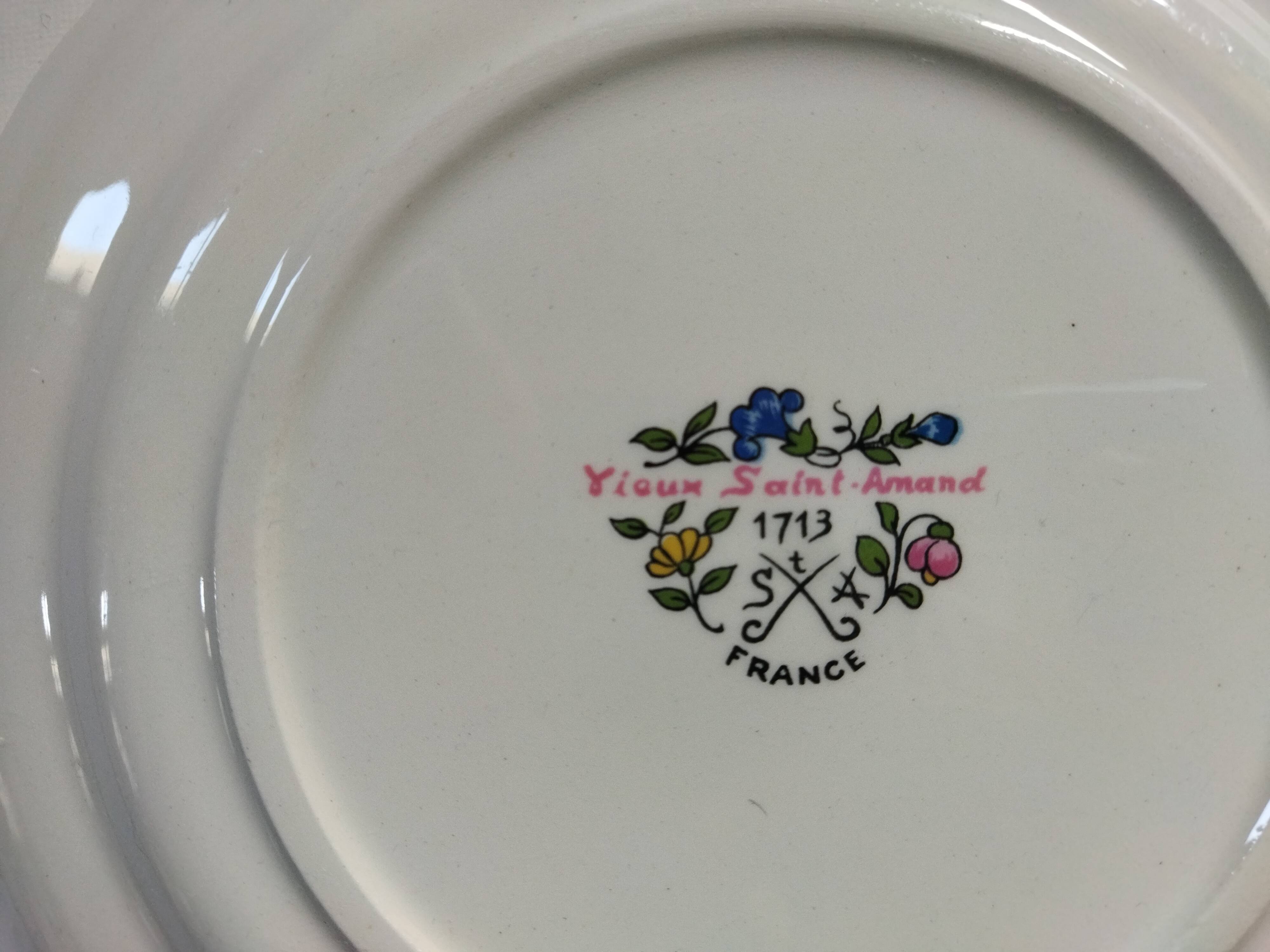 Dessert plates Vieux Saint-Amand