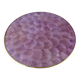 Purple mother-of-pearl trivet, Capiz from the Philippines, brass rim 1970.