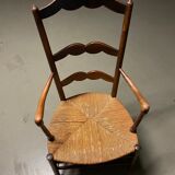 Chaise provençale paillée