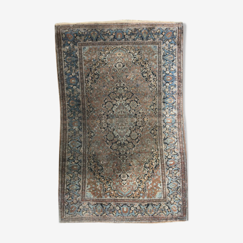 Tapis ancien persan kashan fin 134x208 cm