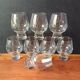 8 glasses model "Fjord" by Durobor with thick base and vintage Belgian bubble.