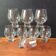 8 glasses model "Fjord" by Durobor with thick base and vintage Belgian bubble.
