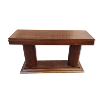 Vintage art deco wooden sofa end