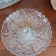 Glass fruit bowl on foot