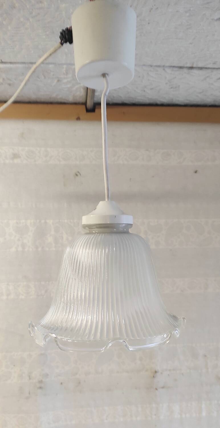 Lampe baladeuse en verre style Art-déco - mid. XXeme