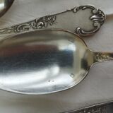 12 very large silver-plated spoons
