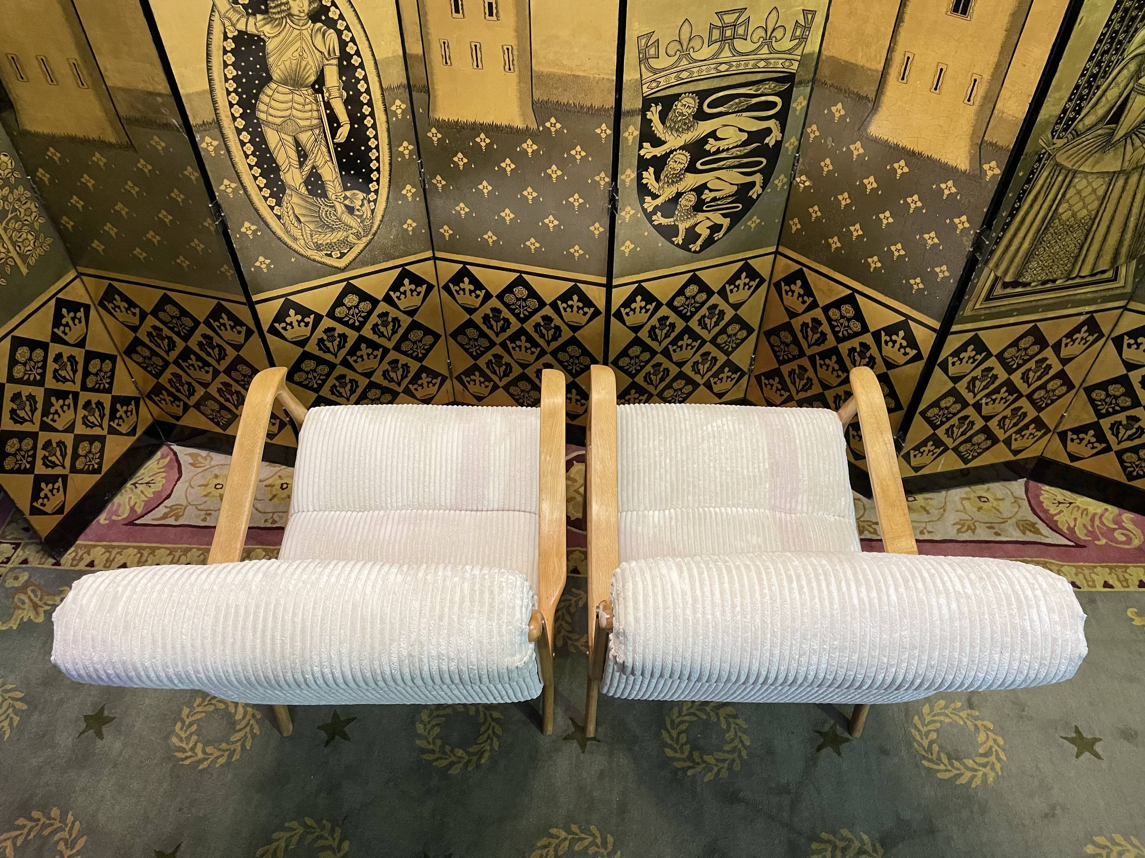 Pair of armchairs by Ezio Longhi for Elam Italy 1950