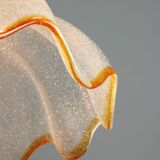 Mid-Century Italian Murano Glass and Brass Pendant Lamp