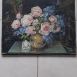 Chinese shadow painting and old roses