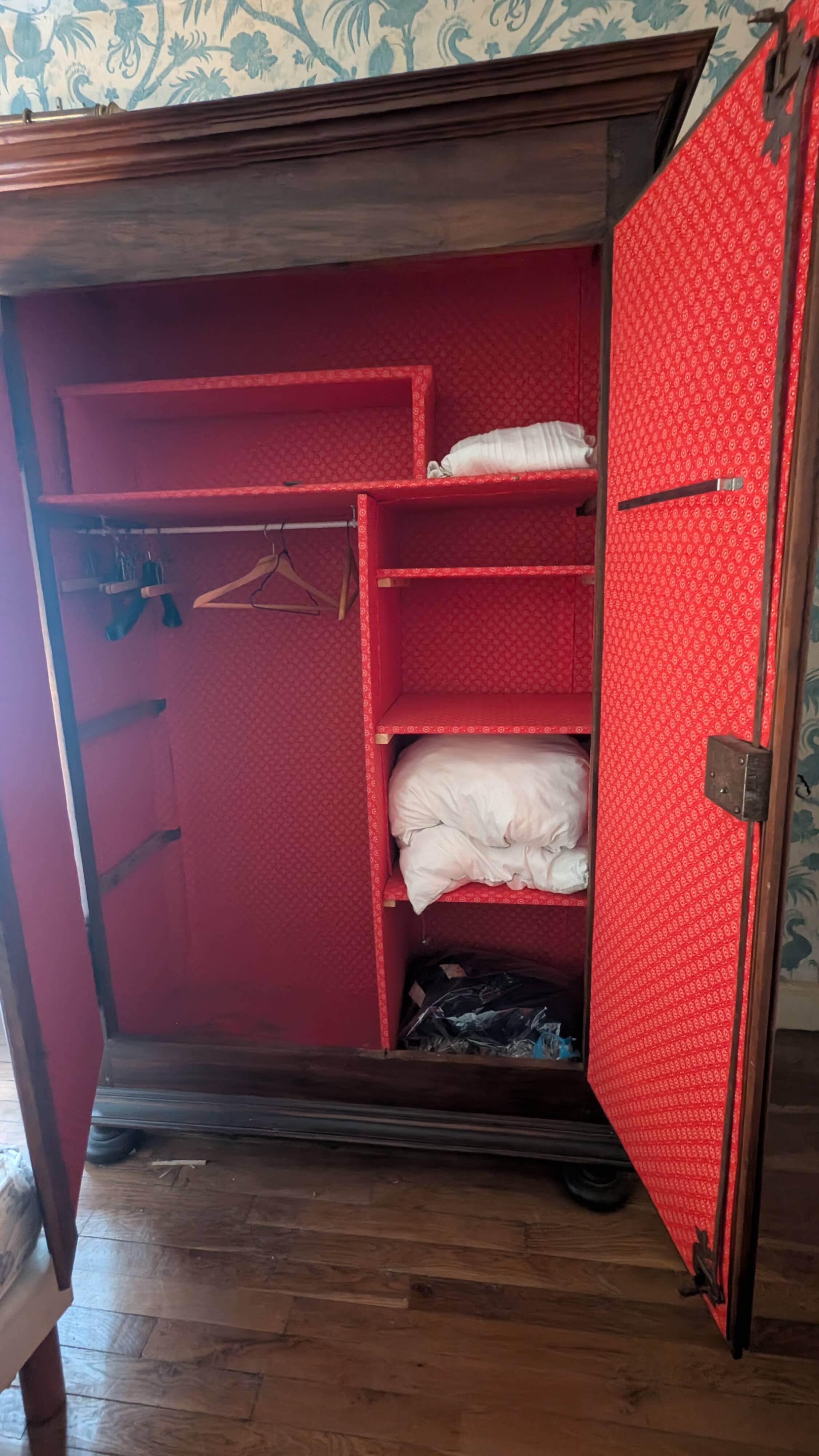 Large French provincial wardrobe in Louis XV style