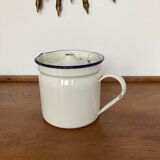 Vintage enamelled iron pitcher