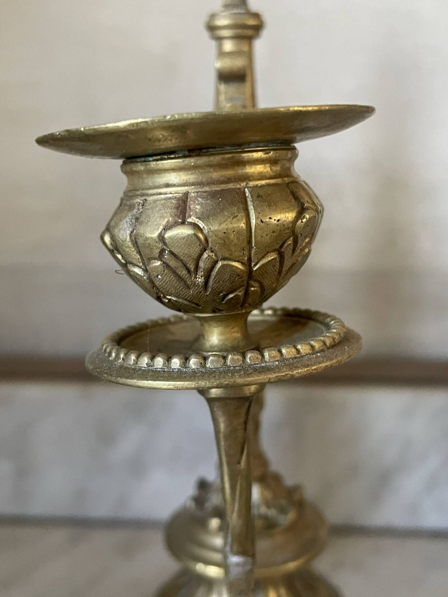 Pair of gilded bronze candlesticks in the Napoleon III style.