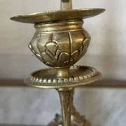 Pair of gilded bronze candlesticks in the Napoleon III style.